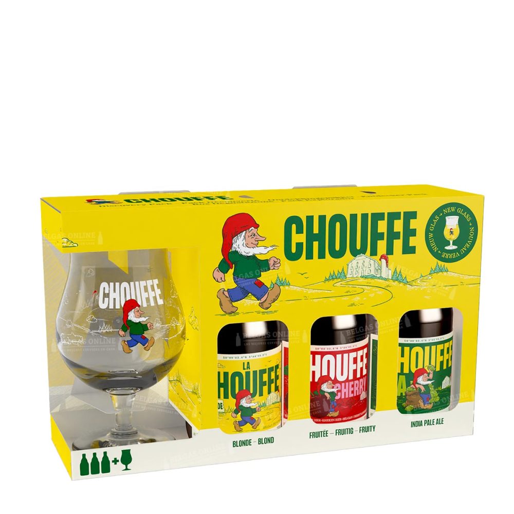 Chouffe pack regalo 3x33cl+copa
