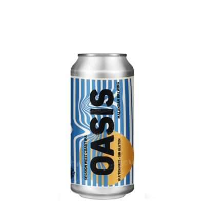 Lata de cerveza Malandar Oasis Session West Coast IPA sin gluten.