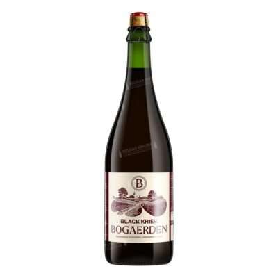 Botella de Bogaerden Black Kriek de Sako Brewery, oude krek oscura madurada en barrica de coñac