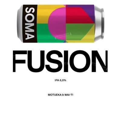 Cerveza Soma Fusion de SOMA Beer, New England IPA con lúpulos neozelandeses Motueka y Wai-iti de 6,5% vol.