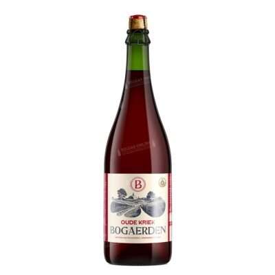 Botella de Bogaerden Oude Kriek de Sako Brewery, kriek lambic de fermentación espontánea del Pajottenland