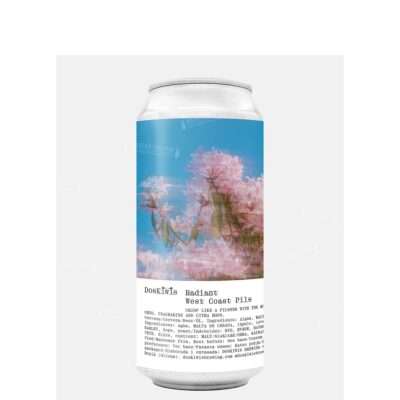 Cerveza DosKiwis Radiant, Pilsner Lupulada / India Pale Lager de 5,3% vol. con lúpulos Mosaic Cryo, Peacharine y Citra elaborada en Rupià.