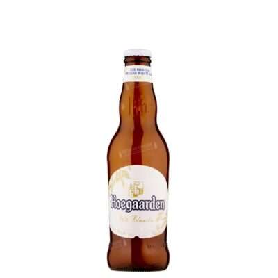 Cerveza Hoegaarden Wit, Witbier belga clásica de 4,9% vol. elaborada por Brouwerij Hoegaarden.