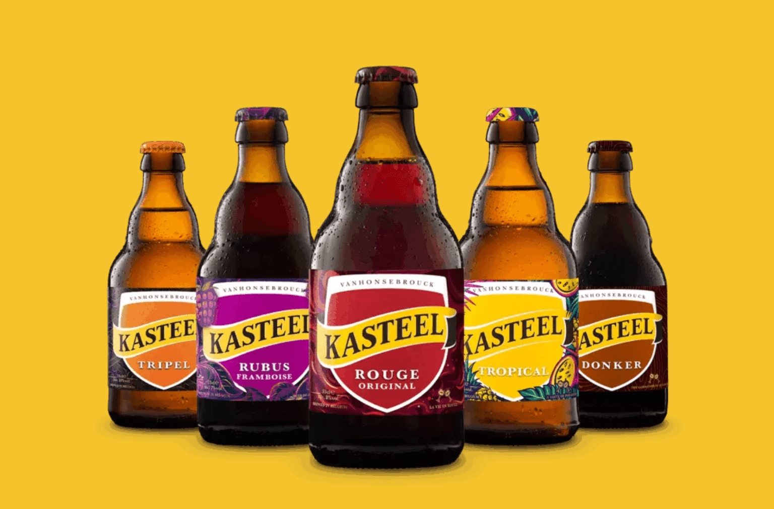 gama de cervezas Kasteel belgas