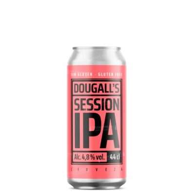 Lata de DouGall's Session IPA 44cl, session IPA sin gluten de Cantabria.