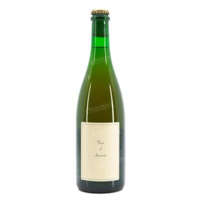 Botella de Fleur D'Agrumes, gueuze de lambic de Pellicle Vergistingen con flor de saúco y pimienta de Timut.