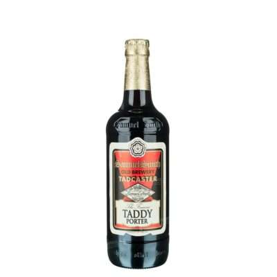 Botella de Samuel Smith Taddy Porter, porter inglés clásico de Tadcaster