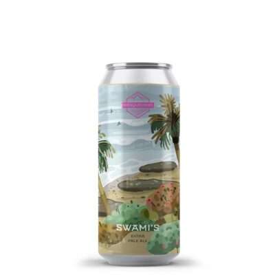 Lata de Swami's de Basqueland Brewing, Extra Pale Ale con Cashmere, Citra y Strata Cryo