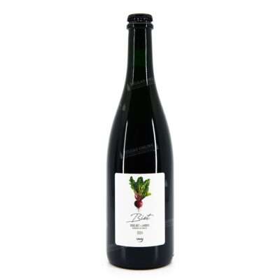 Botella de Boerenerf Biet 2024, lambic de remolacha roja 75cl de Het Boerenerf en colaboración con Het Neerhof
