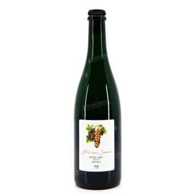 Botella de 75cl de Gris sur Senne de Boerenerf, lambic con uva pinot gris de las cosechas 2023 y 2024