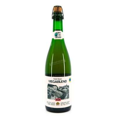 Botella de 75cl de Horal Oude Geuze Megablend 2026, gueuze de mezcla de los miembros de HORAL para la Toer de Geuze