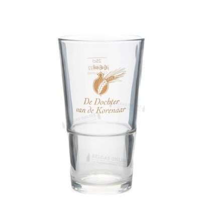 Vaso De Dochter van de Korenaar de 25 cl tipo tumbler recto con la espiga y el logotipo serigrafiados en dorado