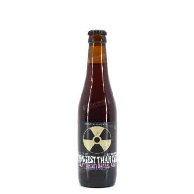 Botella de Strongest Than Ever Islay Whisky Barrel Aged de White Pony Microbrewery, barleywine envejecido en barricas de whisky de Islay