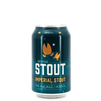 Lata de Minne Imperial Stout de Brasserie Minne, Imperial Stout belga de 11% vol.