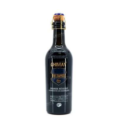 Botella de Chimay Grande Réserve fermentada en barricas de bourbon 2026 de 37,5 cl