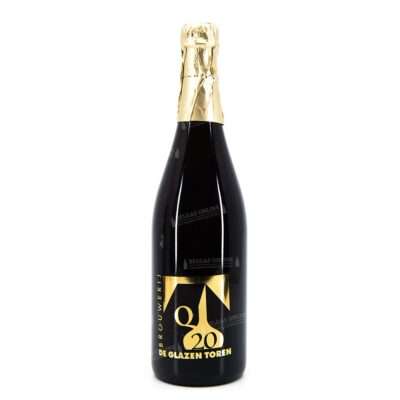 Botella de Q20 de De Glazen Toren, quadrupel belga del 20º aniversario